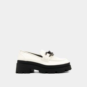 Shu Shop TALITHA white bone chunky loafer size 8.5